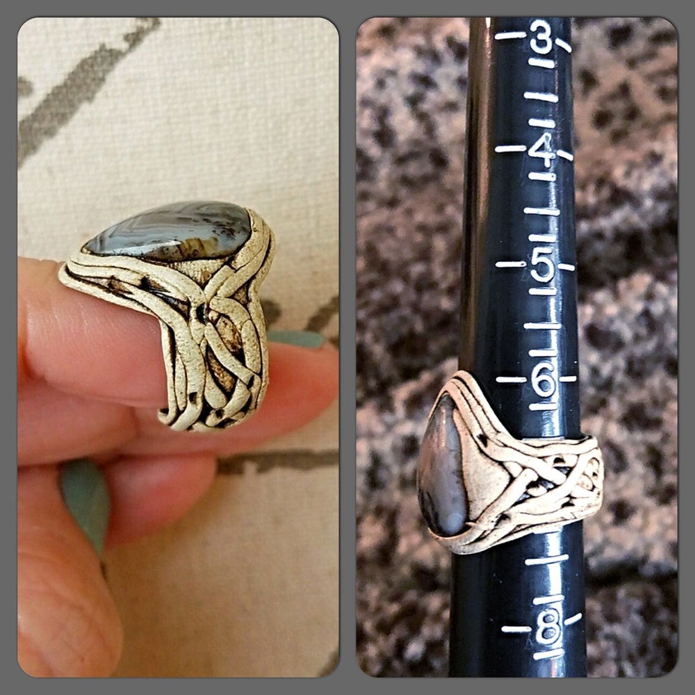 ✨HP✨Botswana Agate Ring Set in Polymer Clay✨ - Picture 4 of 4